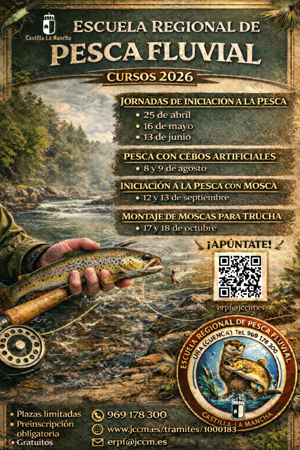 Escuela regional de pesca fluvial. Cursos 2026