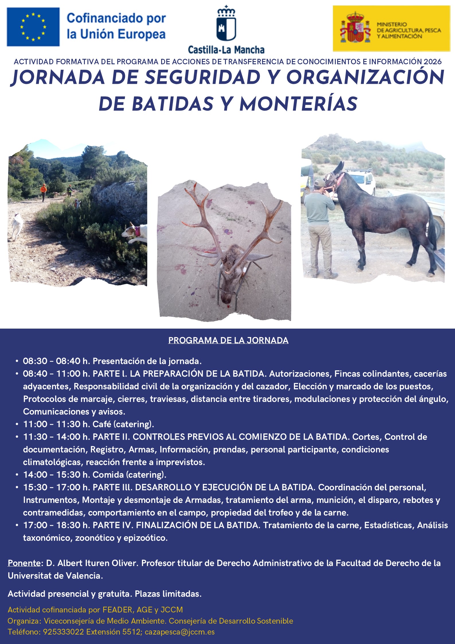 Jornada seguridad y organización batidas y monterías 15 jun 2026